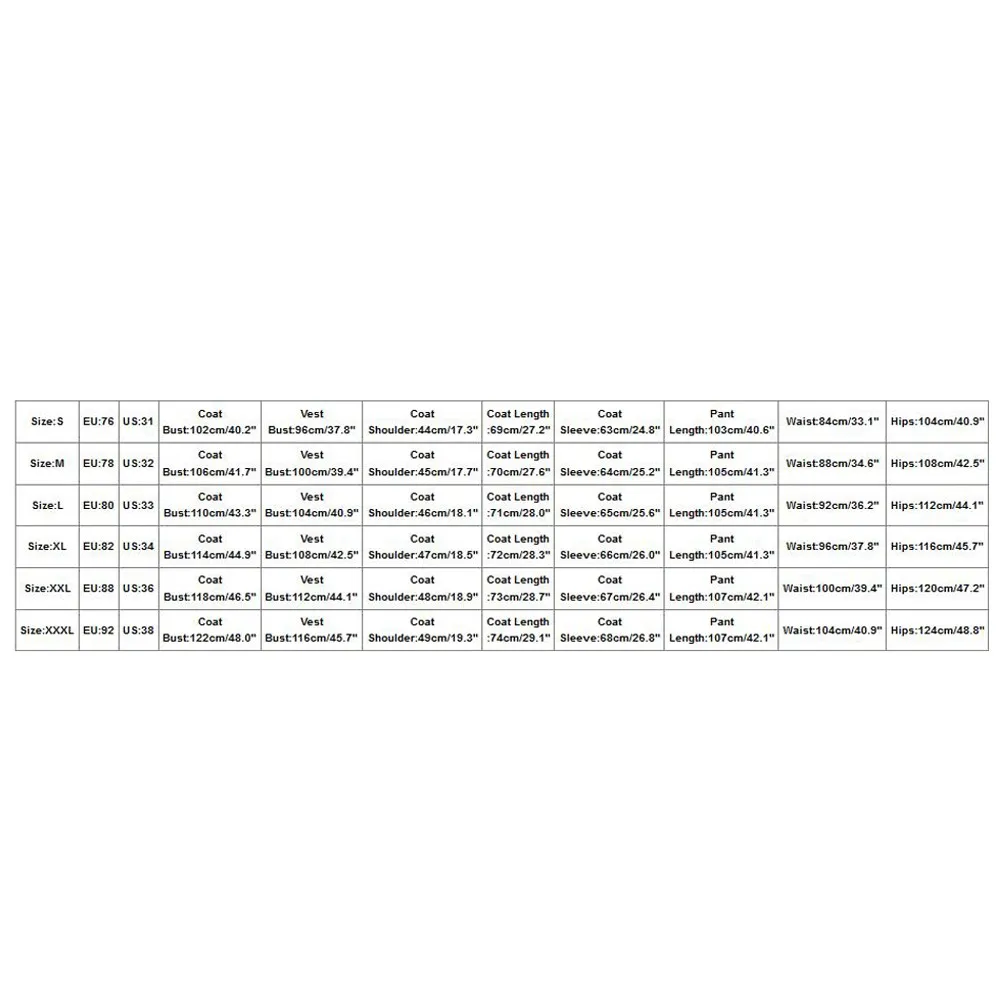 

Mens Suit Slim 3-Piece Suit Blazer Business Wedding Party Jacket Vest & Pants formal Plus Size