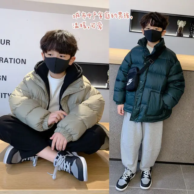 

Childrens Cotton Jackets Boys Girls Winter Padded Jackets Thicker Down Padded Jackets Boys Outer Wear Solid Color Unisex Cotton