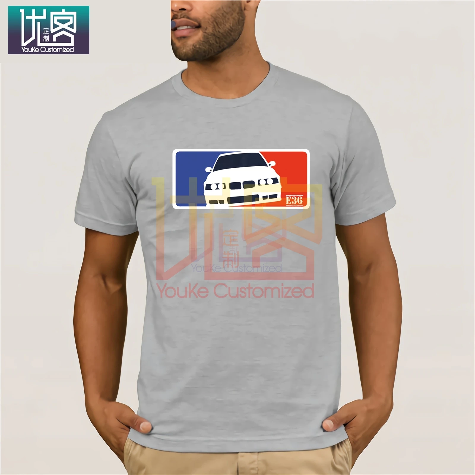 2020 Хлопковая мужская одежда с коротким рукавом футболка немецким автомобилем E36