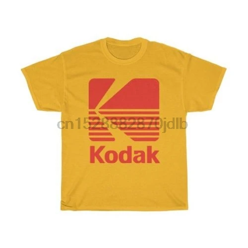 Kodak фильм камера фотографии фотографа Ретро логотип футболка желтый крутой
