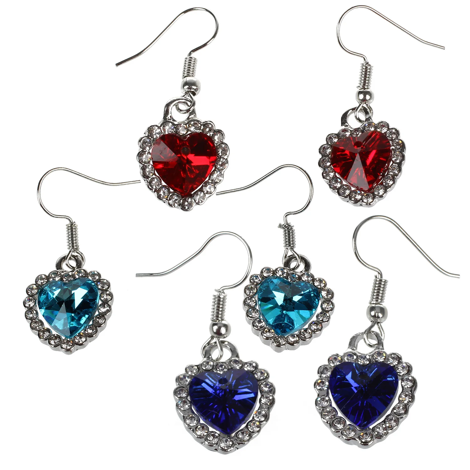 

Women's Heart of Ocean Hook Earrings Dangle Earrings Sapphire Blue