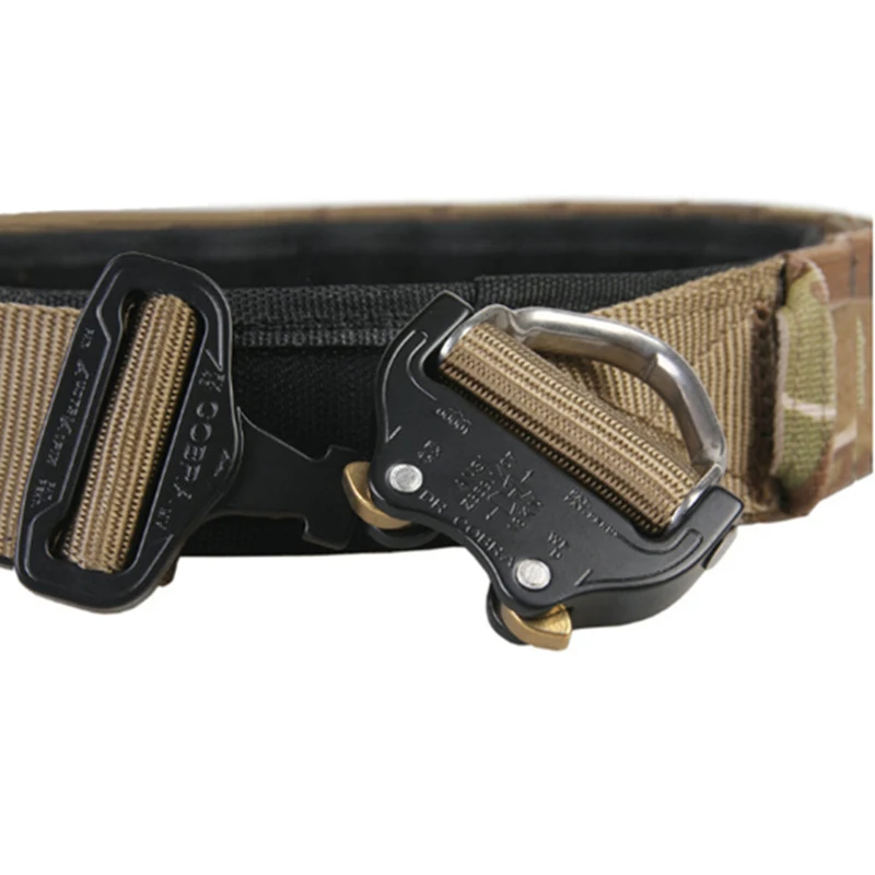 Airsoft Competitive Cobra1.75-2inch One-pcs Combat Belt Nylon Support Hunting Tactical Heavy Duty Buckle Pistol EDC Belt WaisDIY