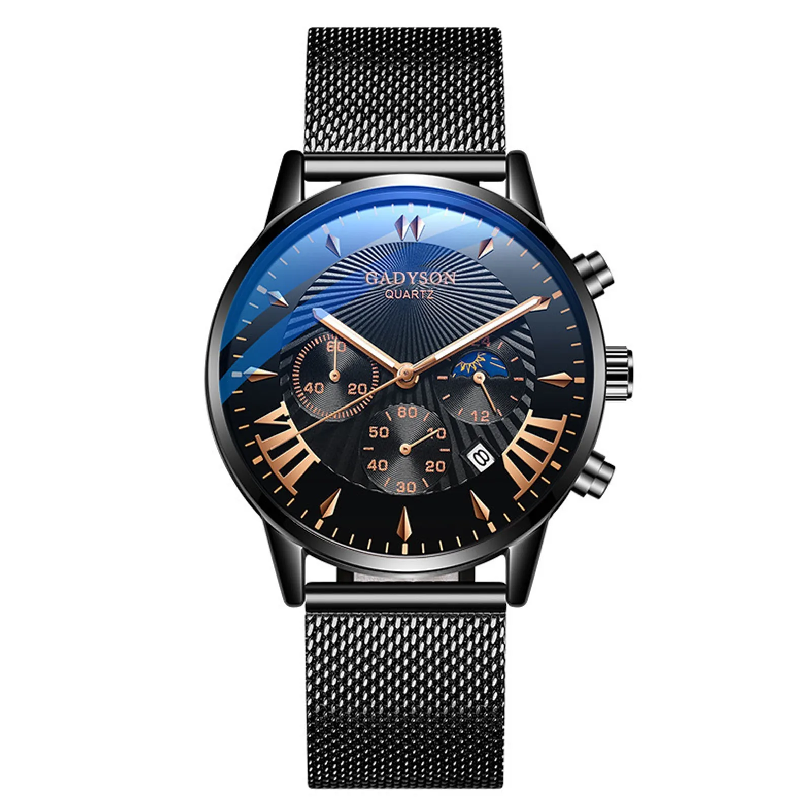 

Men's Fashion Sport Stainless Steel Case Leather Band Quartz Analog Wrist Watch Male Watch Man Watches Men Mechanical Wristwatch