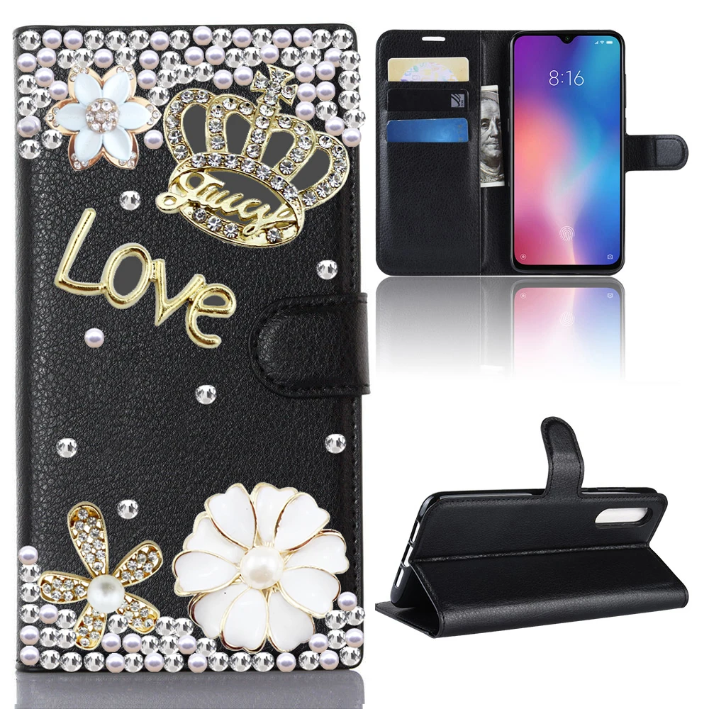 

Girls Flip Bling Case for Samsung Galaxy A51 2019 A515F 6.5'' Case A91 A81 A71 A51 A70 A50 A60 Wallet Leather Bag Soft TPU Case