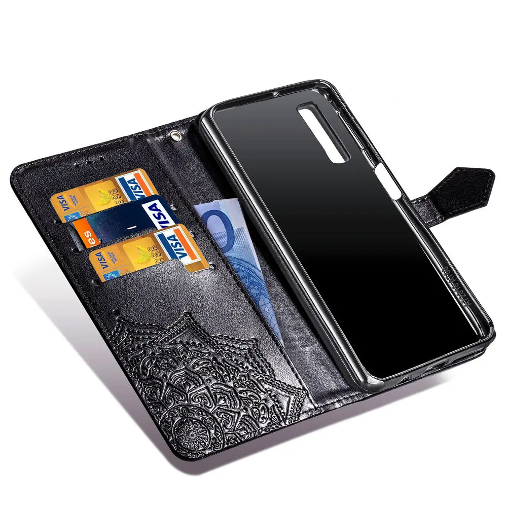 Кожаный чехол для Samsung Galaxy A8 A6 Plus A9 A7 2018 A5 A3 2017 A2 Core книжка с откидной крышкой A50 A51 A71
