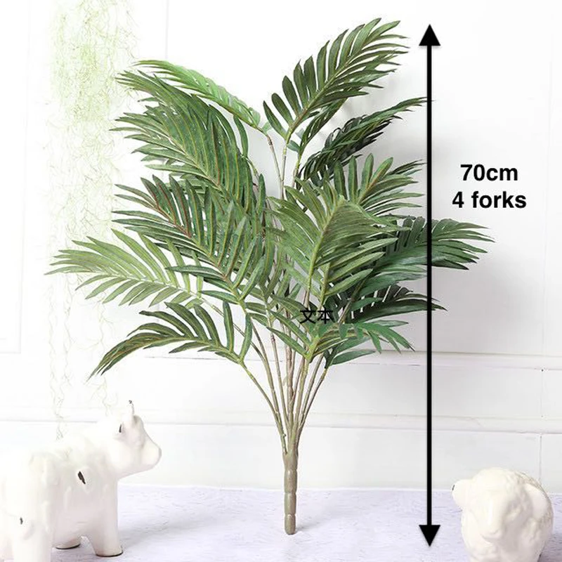 

Multiple Green Artificial Palm Leaf Plastic Plants Garden Home Outdoor Decorations Scutellaria Tropical Tree Fake Plants