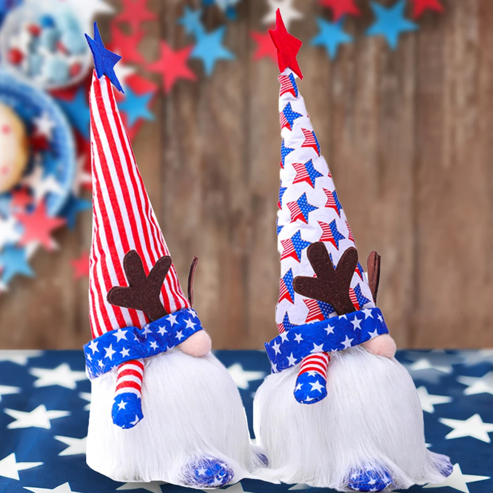 

Gifts Patriotic Desktop Cute DIY Glowing Gnome Indoor Outdoor Faceless Home Decor Soft Plush Doll Accessories Independence Day