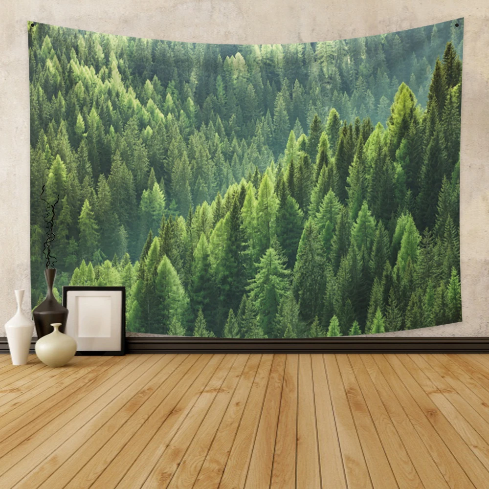 

Laeacco Forest Treetop Wall Hanging Tapestry Bohemian Art Decorative Background For Living Room Bedroom Fantasy Decor