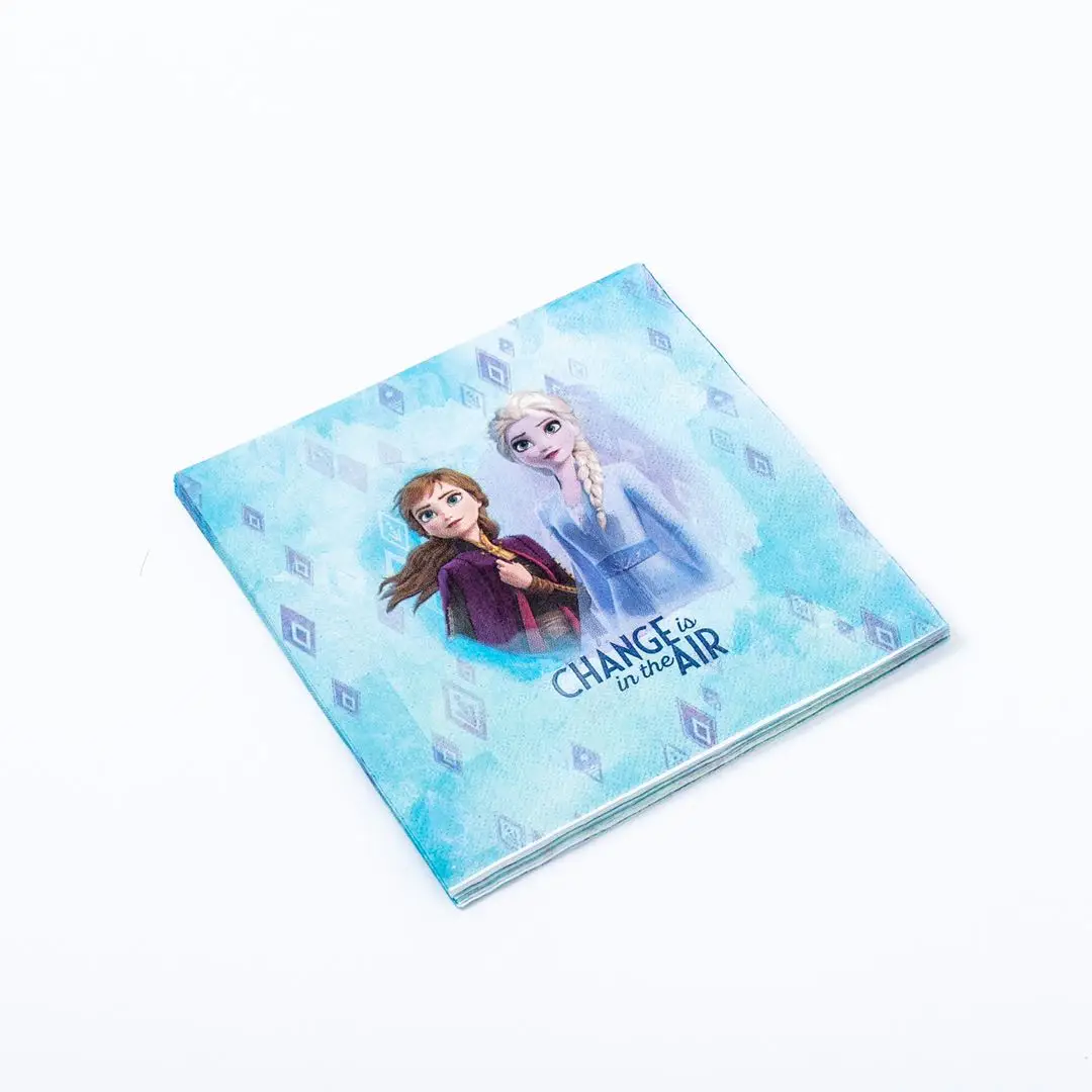 

Disney Frozen Elsa Princess Party Supplies Paper Plate Cup Plate Tablecloth Tableware Kids Girl Happy Birthday Party Decor Set
