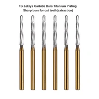 6pcsbox fg zekrya carbide tungsten bone cutters burs dental tungsten carbide bur drill tooth extraction burs for high speed