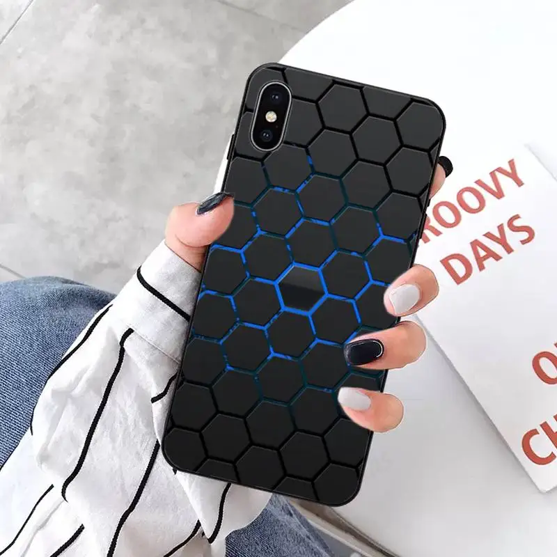 

Hexagonal lattice Phone Case for iPhone 11 12 pro XS MAX 8 7 6 6S Plus X 5S SE 2020 XR mini