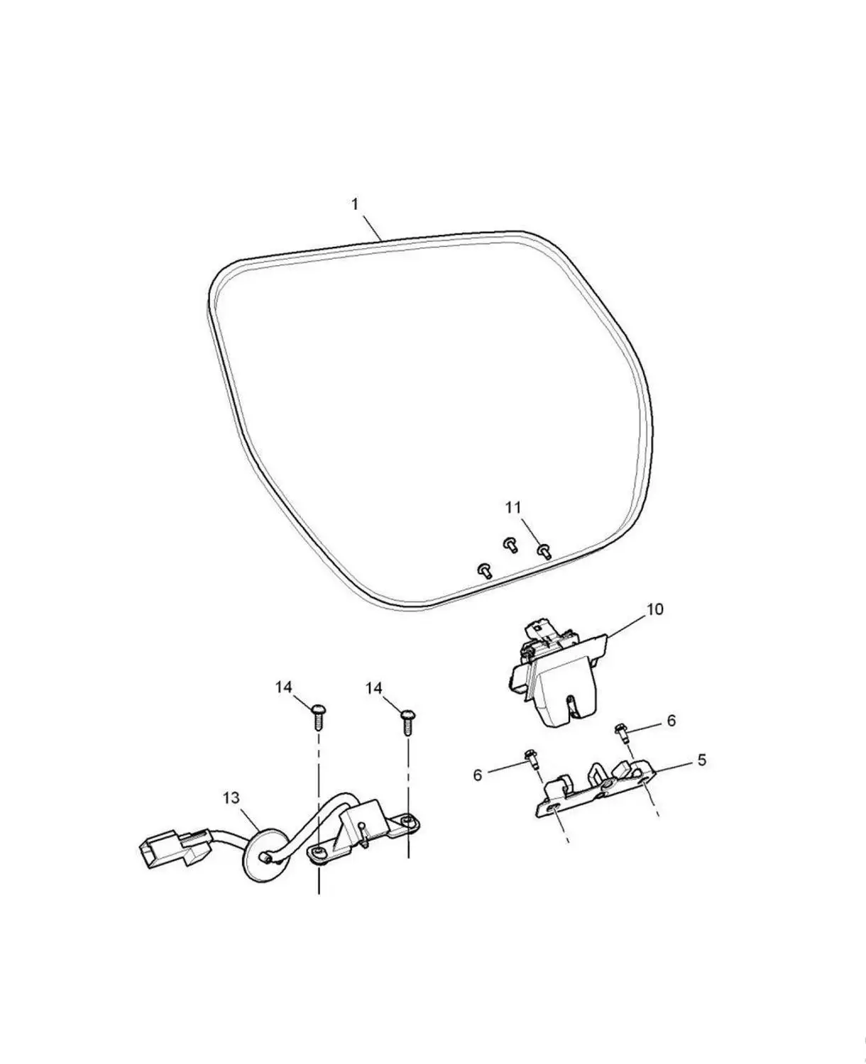 Крышки заднего багажника и комплект замка заслонки кабеля для китайских