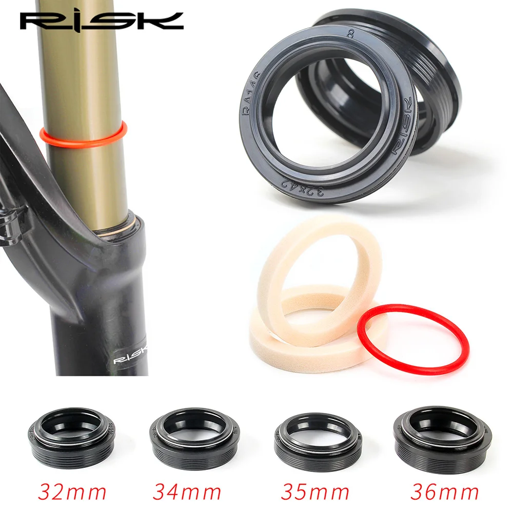 

RISK Bicycle Sponge Ring Oil Sealed Foam Bike Front Fork For Fox Rockshox Manitou 2PCS Sponges And Itinerary 0-ring