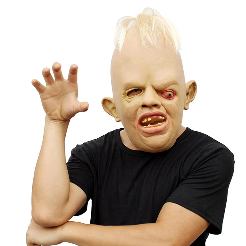 Хэллоуин косплей уродливые опухшие глаза странное лицо страшные Зомби Маска