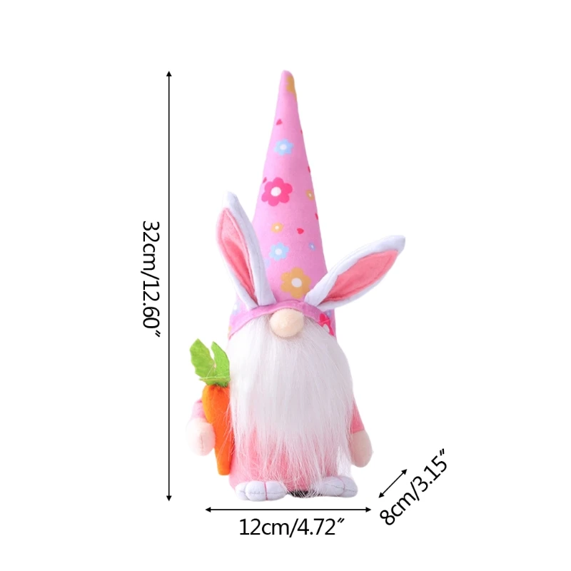 

Easter Carrot Bunny Gnome Spring Gifts Handmade Swedish Tomte Rabbit Plush Toys Doll Ornaments Kids Easter Gifts Holid