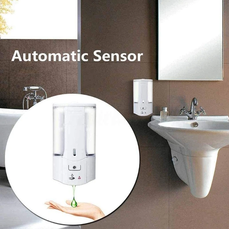 

Soap Dispenser, Touchless Wall-Mounted Soap Dispenser, Refillable Pump Dispenser for Bathroom, Home Kitchen, Church