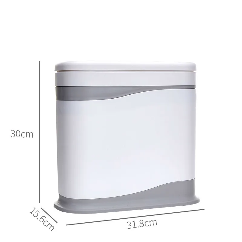 

Nordic Home Trash Can Kitchen Bathroom Sort Waste Bin Toilet Garbage Clean Tools Storage Bucket Dustbin Pressing Type Trash Bins