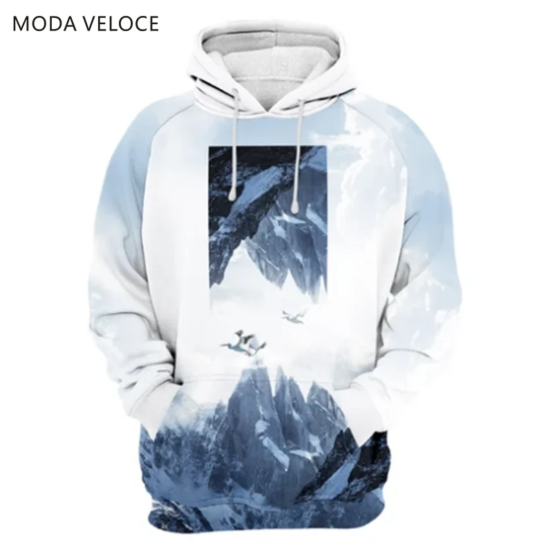 MODAVELOCE Snow Ridge худи полиэстер с шерстяные толстовки Off White аниме мужские кофты