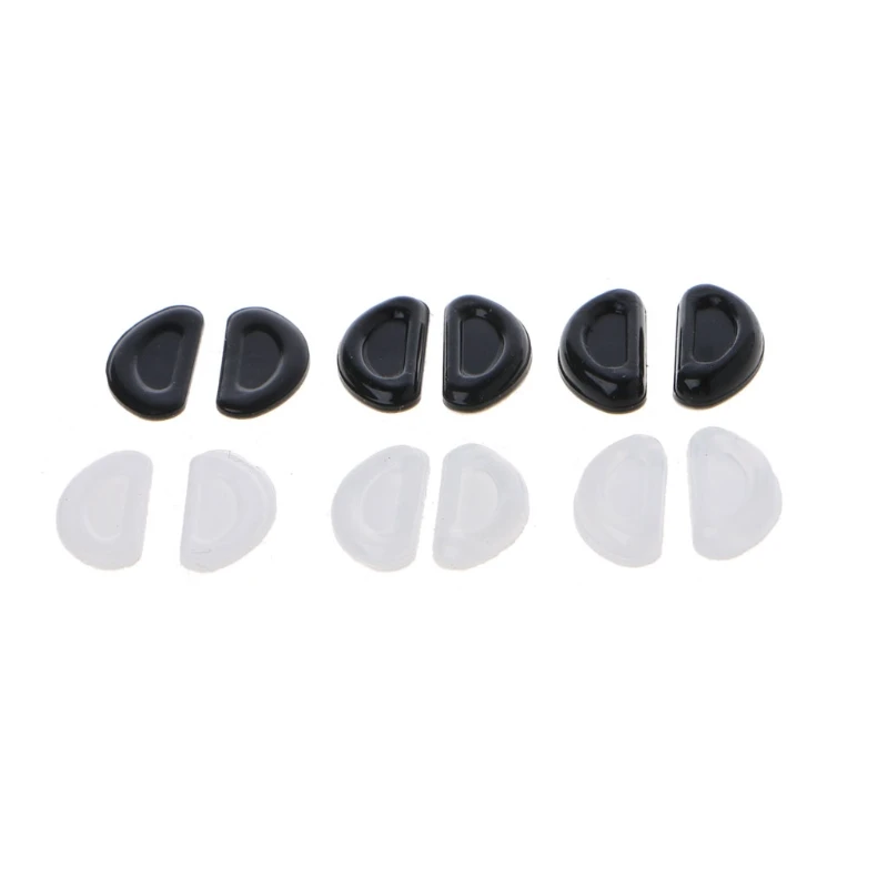 

10 Pairs Adhesive Eye Glasses Nose Pads D Shape Stick on Anti-Slip Soft Silicone Adhesive Nose Pads Glasses Nose Pad Kit