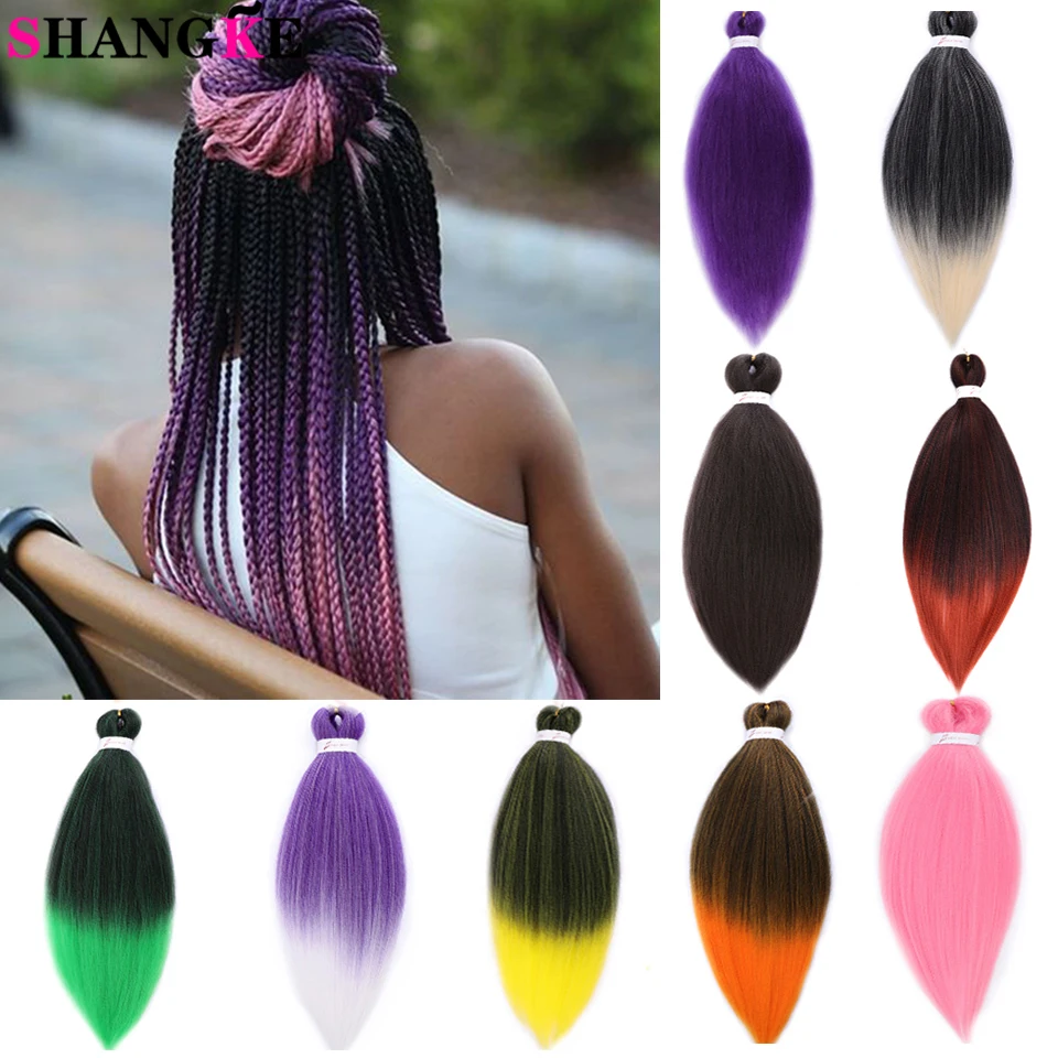 SHANGKE синтетические плетеные волосы Омбре Джамбо косы для наращивания волос