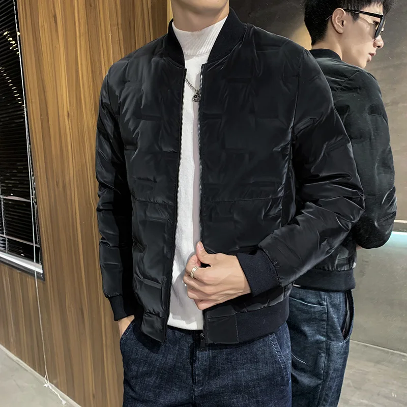 85% Down Content 2021 Winter Fashion Warm Short Round Neck Down Men's White Duck Down Jacket Coat