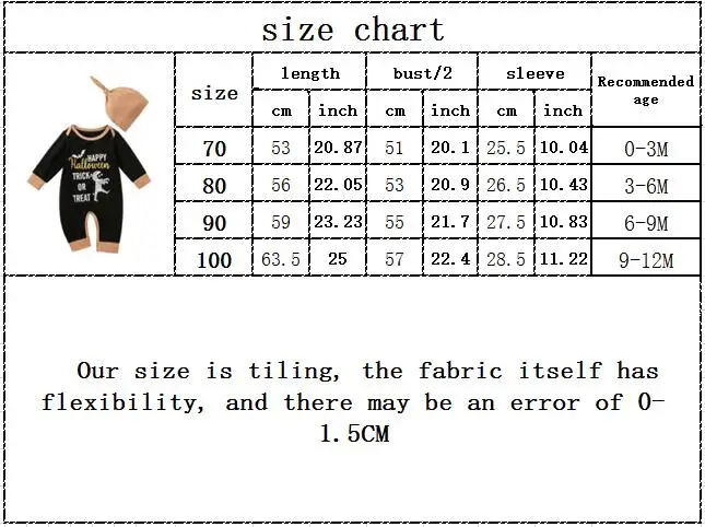 

2020 Autumn Winter Toddler Newborn Baby Boy Halloween Romper Long Sleeves Fall Jumpsuit Hat 2pcs Cotton Outfit 0-12M