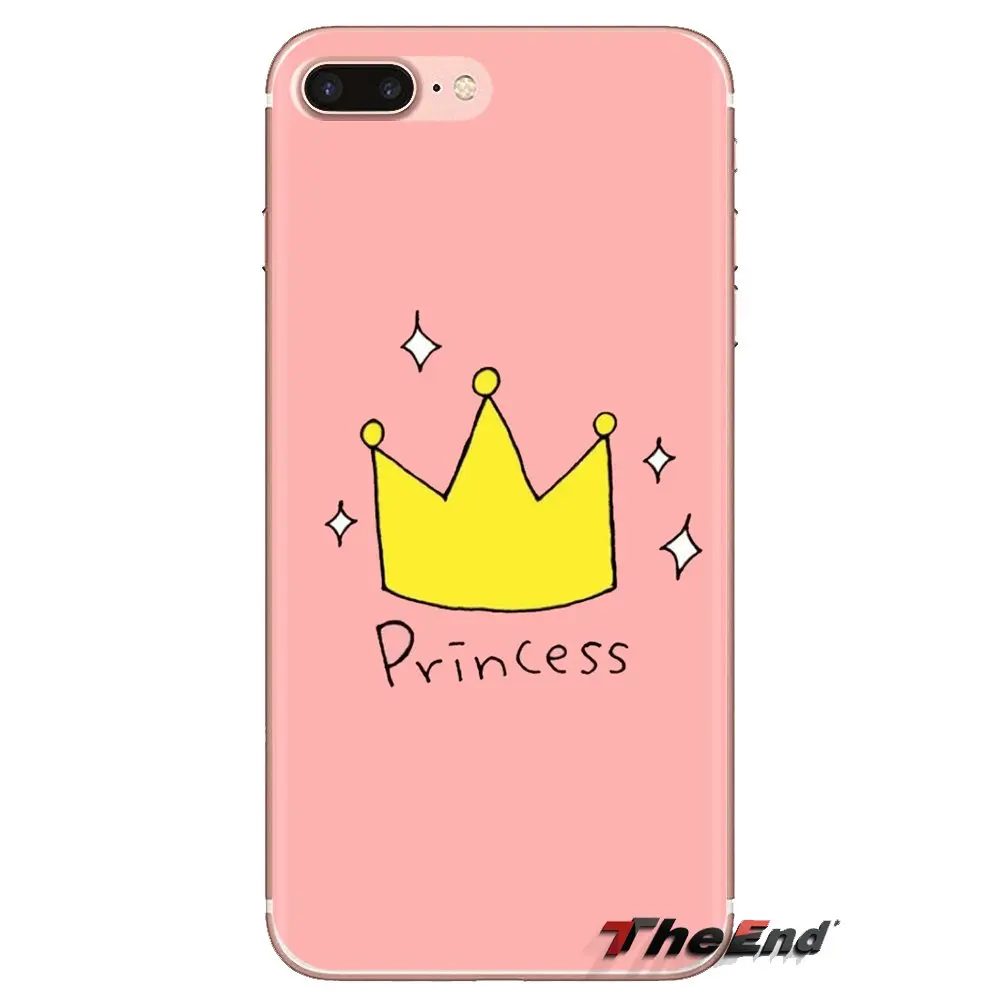 Прозрачный мягкий чехол Крышка розовая корона принцессы для Xiaomi Mi3 samsung A10 A30 A40 A50