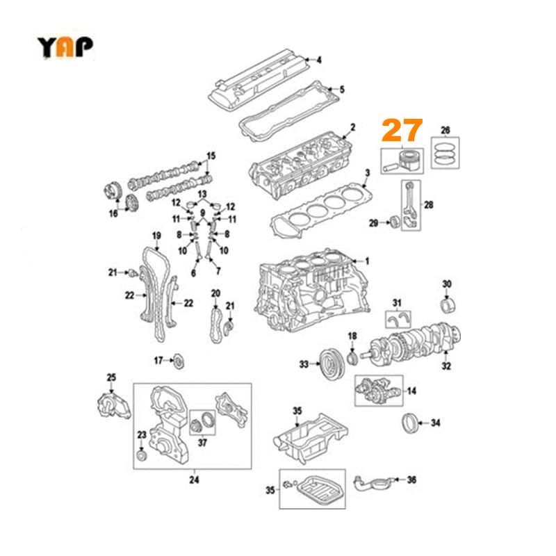 Новый моторный пистон для FITTOYOTA Corolla Avensis Celica матрица 1zzfe 1ZZ DOHC 1.8L 16V L4 + 0 50 1998-2008 -