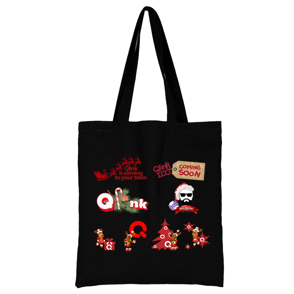 

Merry Christmas Shopping Bags Canvas Bags Anime Handbag for Girls Shopper Customizable Logo Shoppers Designer Handbags Tote Bags