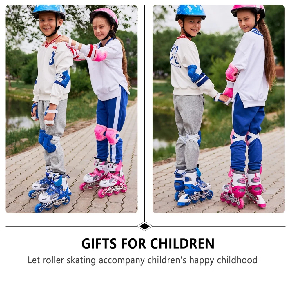 

1 Pair Practical Skating Patins Inline Skates Roller Shoes with Light Wheels