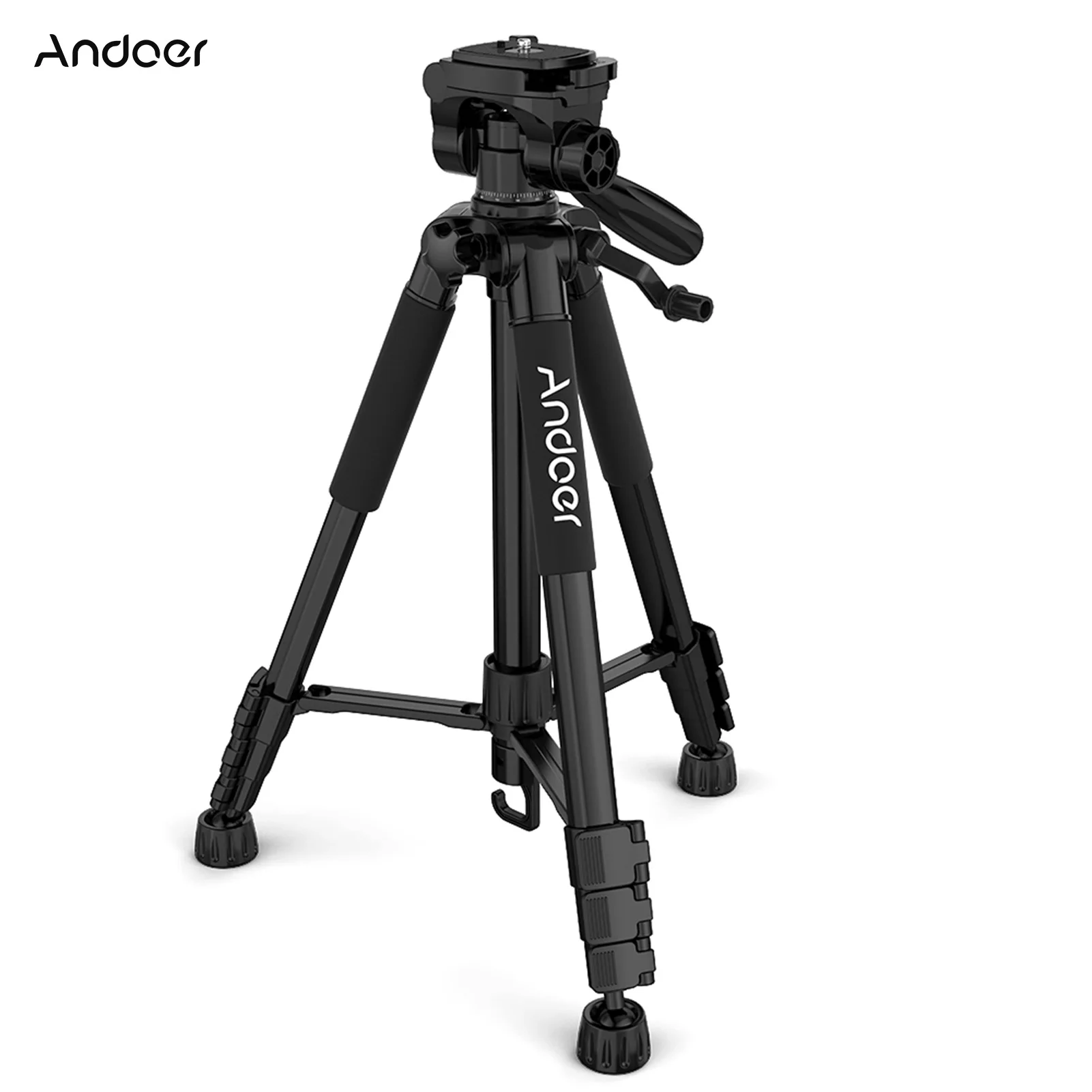 

Штатив для фотоаппарата Andoer, Штатив для путешествий, подходит для съемки видео, DSLR SLR видеокамер с сумкой для переноски, телефона