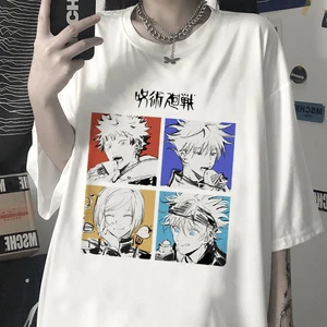 Harajuku Japanese Anime T-shirt 2021 Summer Kawaii Oversized T-shirt Gothic Women T-shirt Short Sleeve Tees Shirt Female Clothes