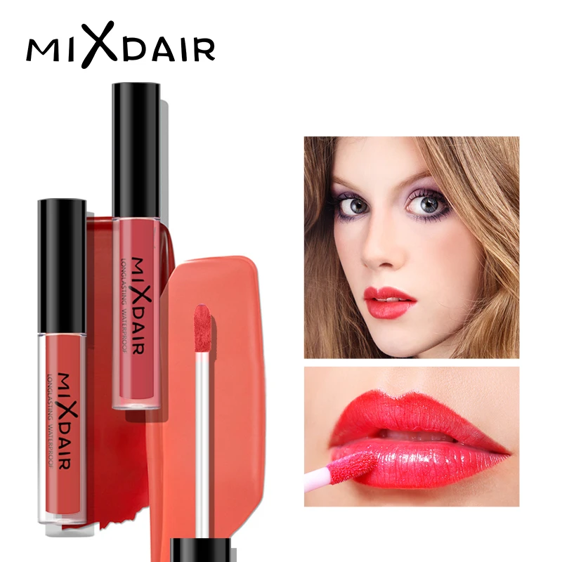 MIXDAIR, матовая губная помада, макияж, помада, водостойкая, гладкая, для губ, оттенок, стойкий блеск для губ, красота, косметика, профессиональный макияж