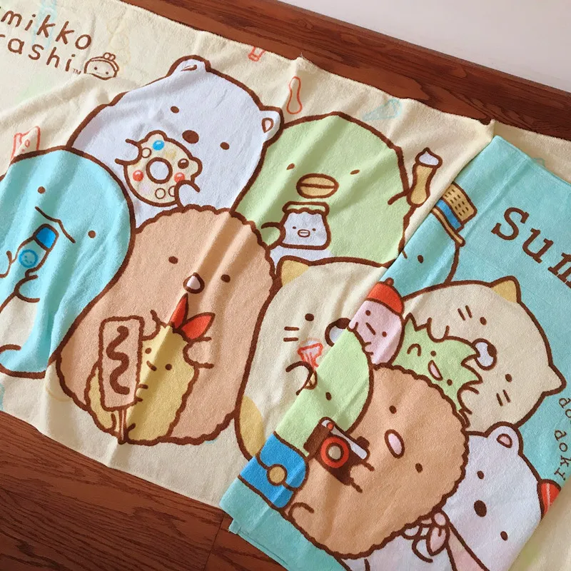 Милое мультяшное хлопковое банное полотенце Sumikko Gurashi детское пляжное большое