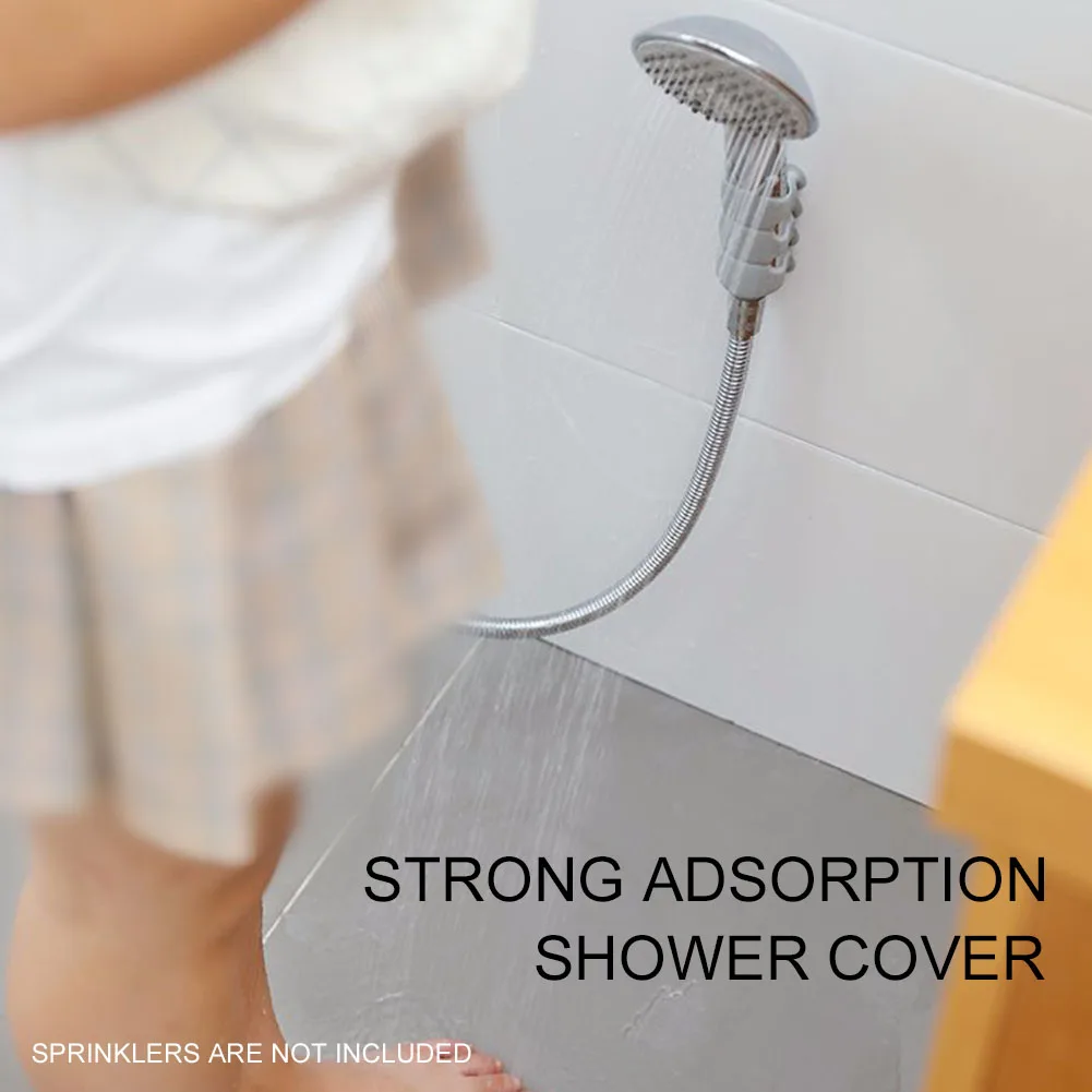 

2pcs/pack Suction Cup Home Bathroom Waterproof Reusable Shower Holder Stand Punch Free Removable Non Slip Wall Mounted Rack