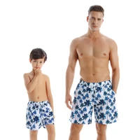 family matching swimwear leopard dad son swim trunks men boys swim shorts beachwear outfits look