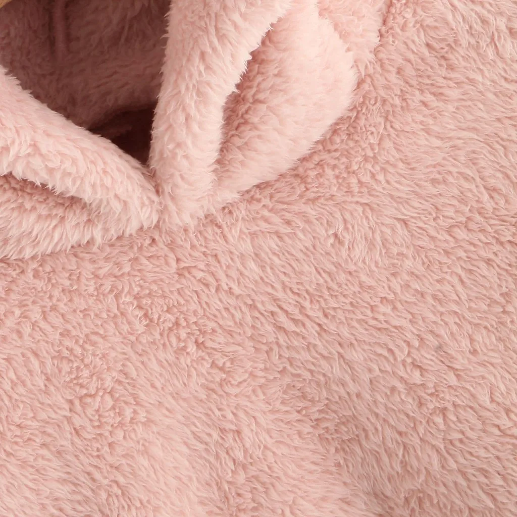 

Fluffy Hoodies Women Kawaii Sweatshirt Cute Bear Ear Cap Autumn Winter Warm Pullover Long Sleeve Outwear Fleece Coat Moletom
