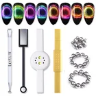 Магнитная УФ-лампа для ногтей, 2 в 1, с двумя головками, розовая, черная, золотая, USB-кабель, мини-лампа для отверждения, светодиодная лампа, магнитный гель-инструмент для ногтей в форме кошки