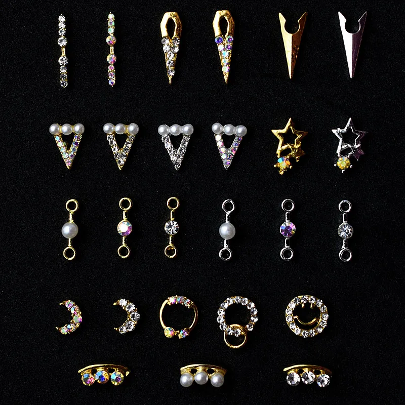 100 шт. оптом 3D Простые Очаровательные Кристаллы японские Стразы для ногтей