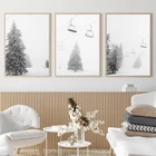 Плакаты и принты с изображением лыжного подъемника, зимнего пейзажа