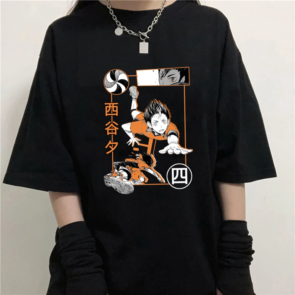 Мужские и женские футболки с Аниме Haikyuu футболка унисекс свободная Кей