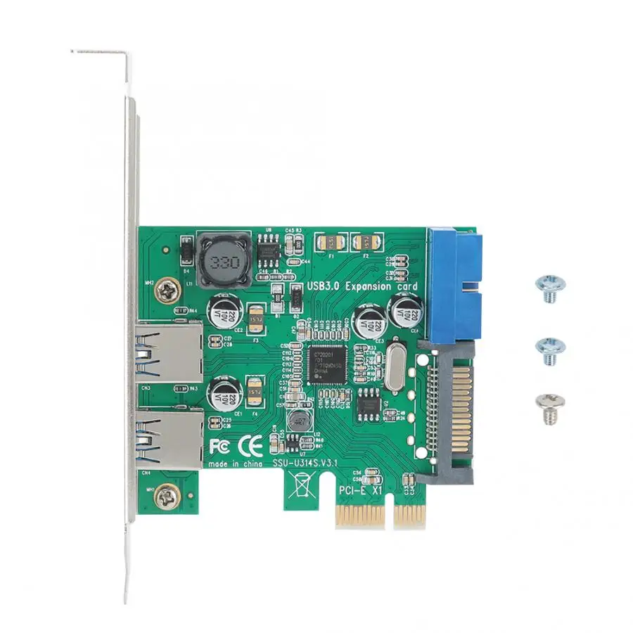 Настольная Плата расширения PCI-E до USB3.0 Адаптерная плата с защитным чипом для