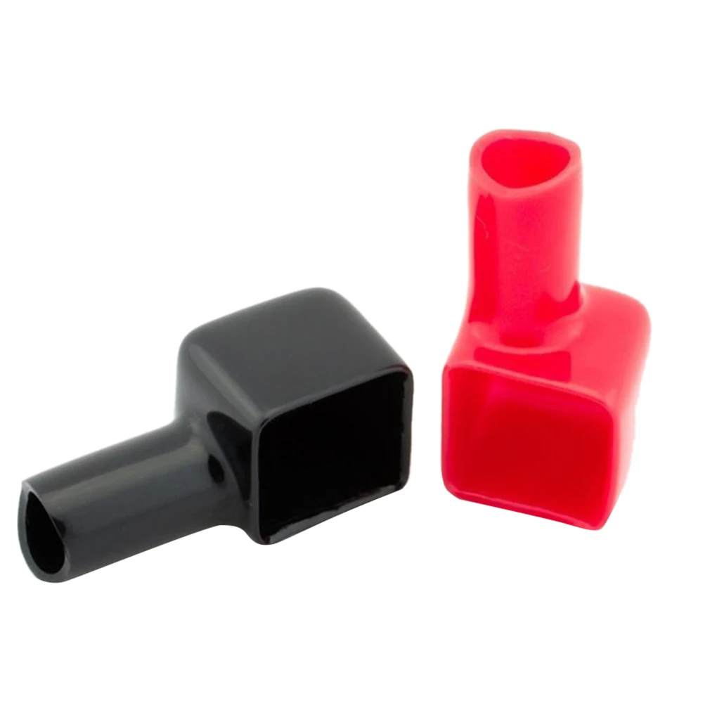 2 шт. квадратный Мотоцикл Скутер клеммы батареи резиновые крышки красный черный