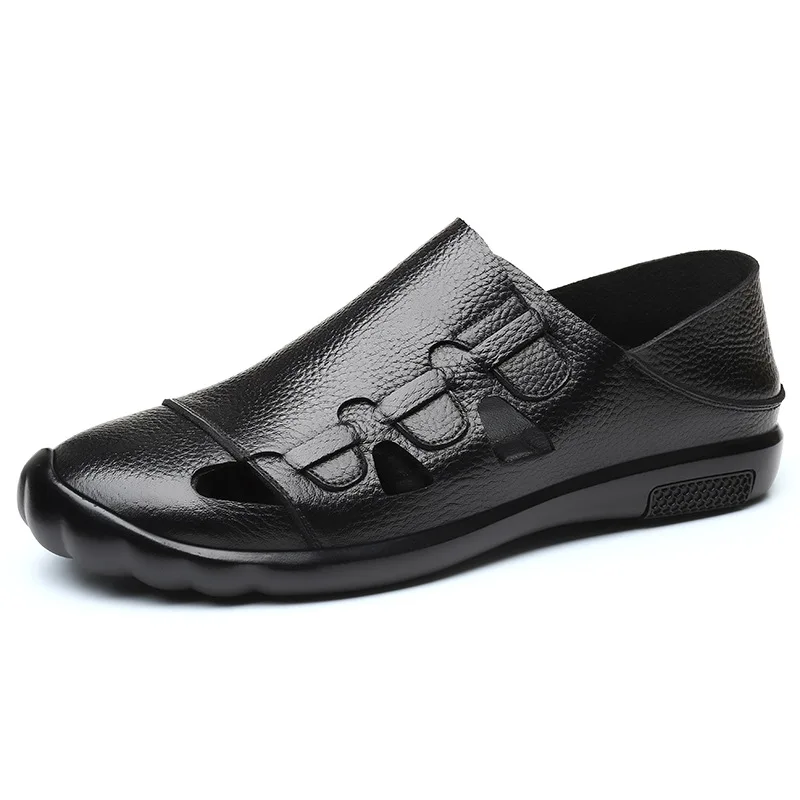 Men Sandals Shoes Summer New Style Outdoor Non-slip Breathable Fashion Trend Black Beach Casual | Обувь