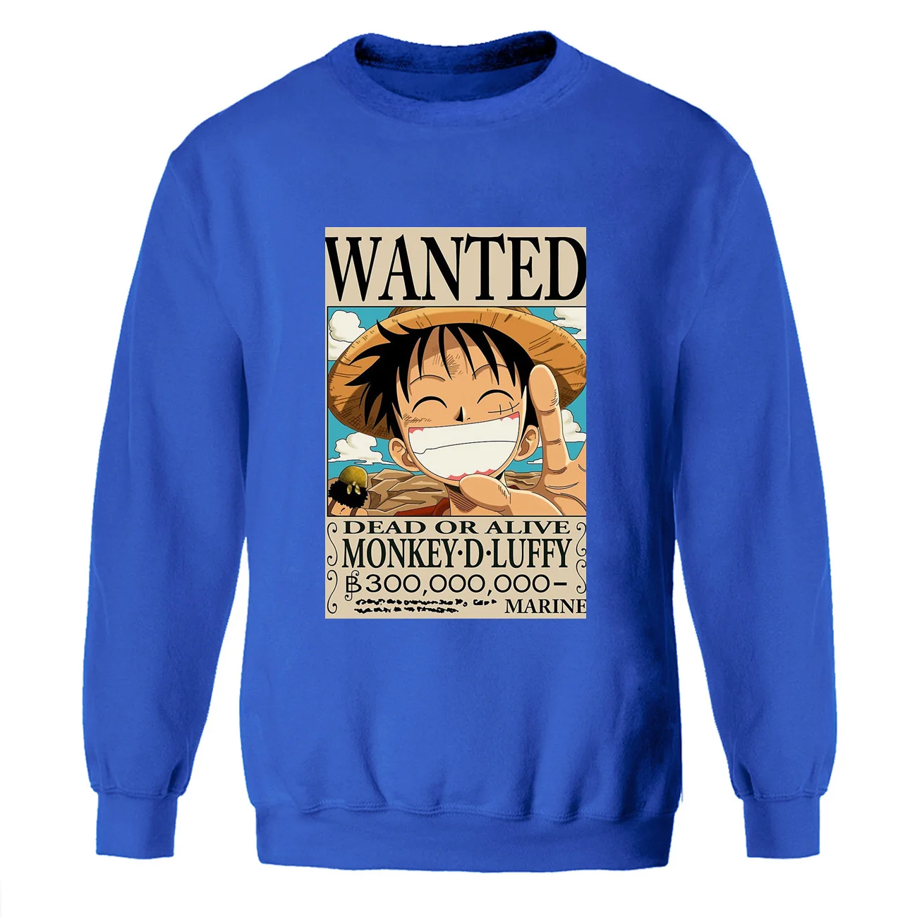 Сдельные свитшоты мужские награда Луффи Санджи Crewneck Толстовка король пиратов толстовки уличная одежда с японскими аниме-принтами спортивная одежда - Цвет: blue 6
