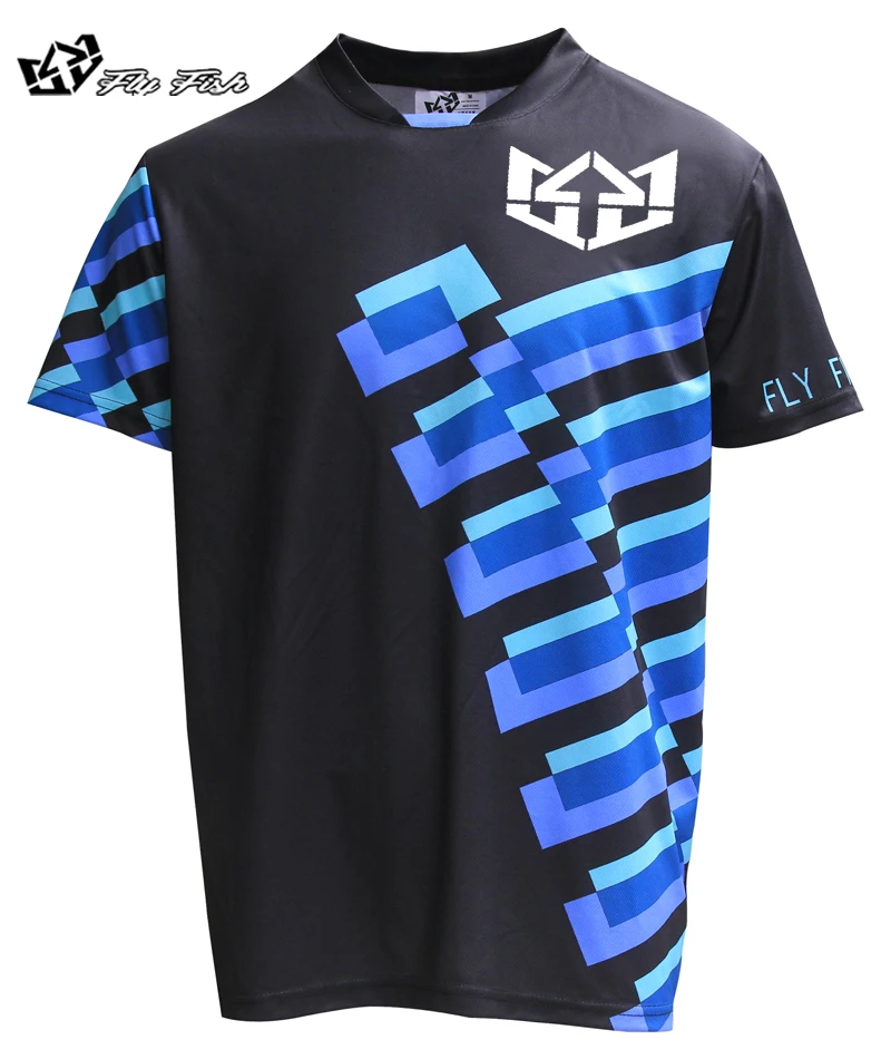 2018 летучая рыба MTB Джерси мото крест велосипед MX Велоспорт BMX DH короткая футболка |