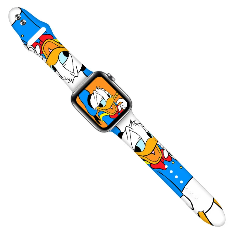 Ремешок для часов Disney Stitch подходит Apple IWatch 2/3/4/5/6 поколения силиконовый спортивный