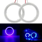 1 пара автомобиля Ангельские глазки светодиодный автомобиль кольцевые светодиодные огни гало 12V Синий дневные ходовые фары 60708090100110120130140 мм автомобиль свет