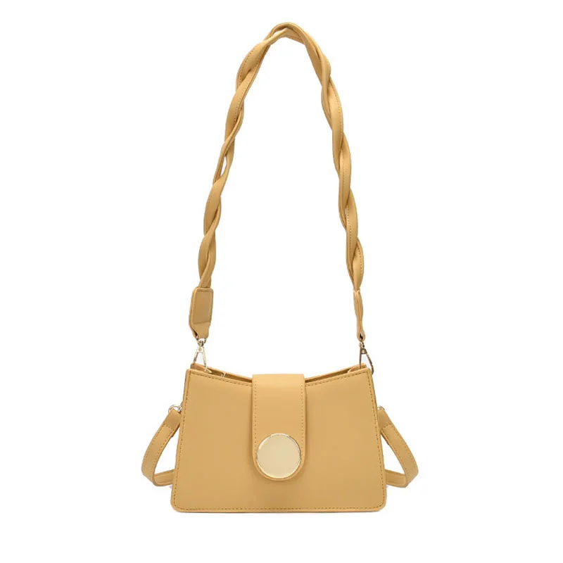 

Simple Solid Color Wild PU Leather Crossbody Bags For Women 2020 New Fashion Small Shoulder Bags Female Casual Travel Handbags