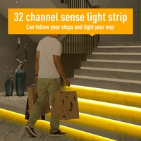 32 channel led motion sensor light strip stair dimming light indoor motion night light 12v24v flexible led strip for t
